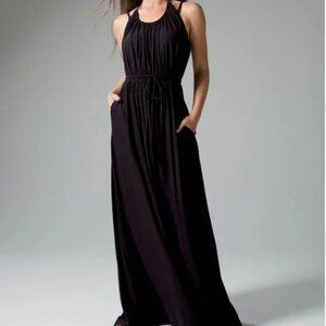 XS Soma Wknd Black Soft Jersey Maxi Bra Dress (ABBA)